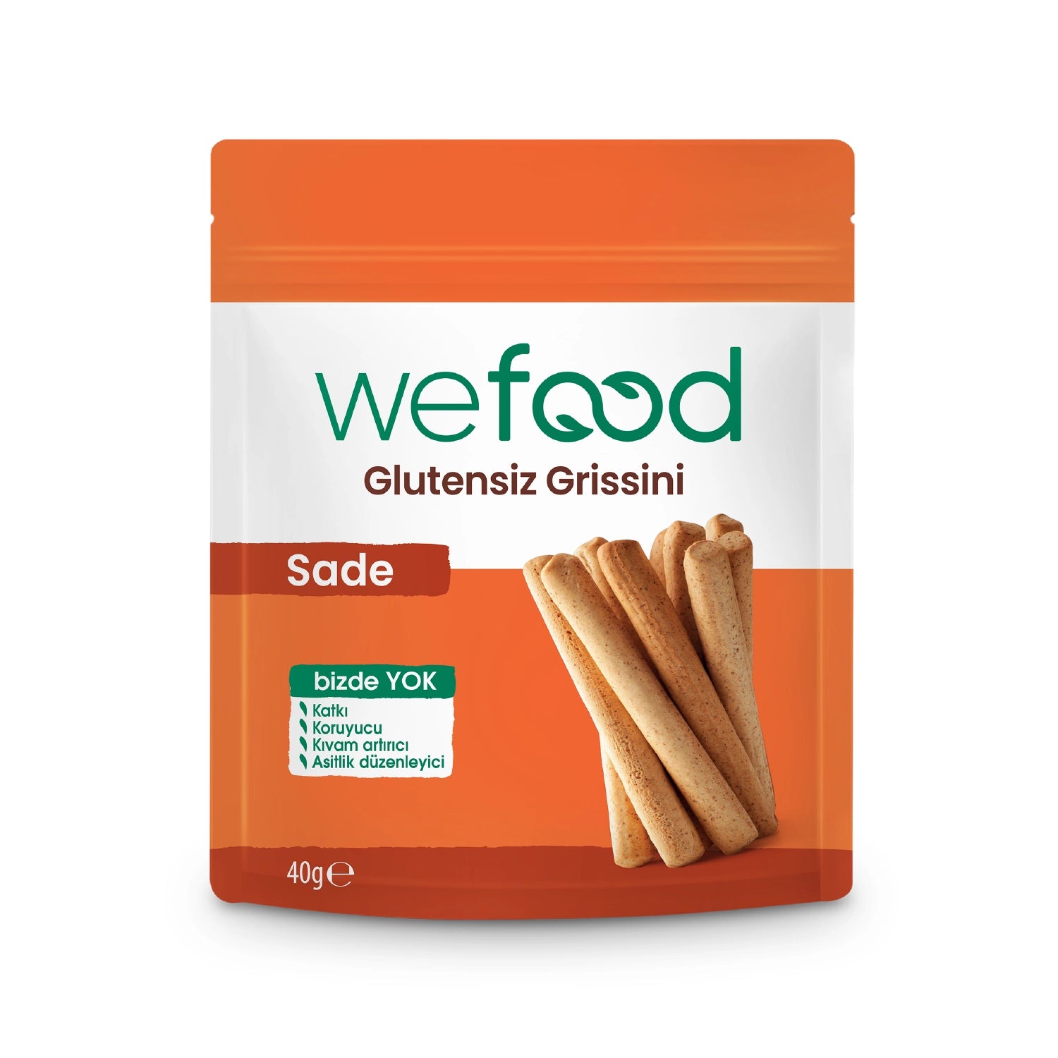 Wefood Glutensiz Grissini Sade 40 g